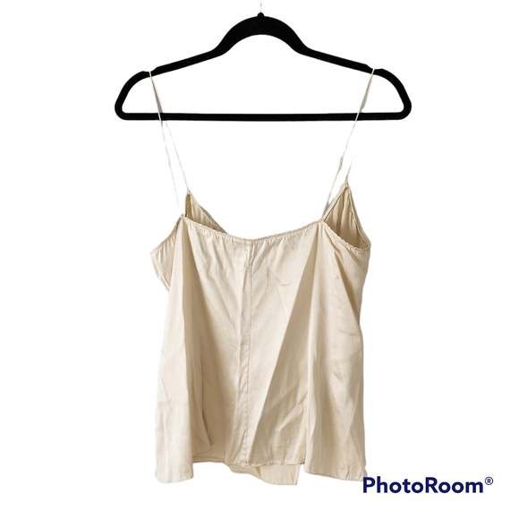 Elie Tahari Silk Spaghetti Strap Tank Top Cami Camisole Shell Blouse - Picture 2 of 9